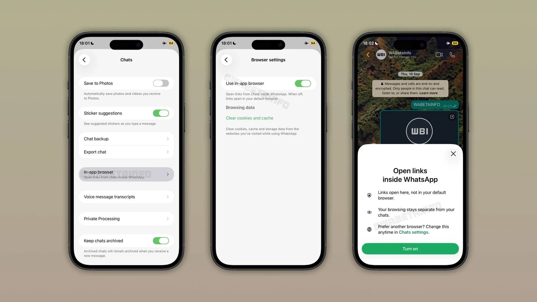 "WhatsApp" "iPhone"da bütün linkləri tətbiqdaxili brauzerdə açmağa imkan verəcək