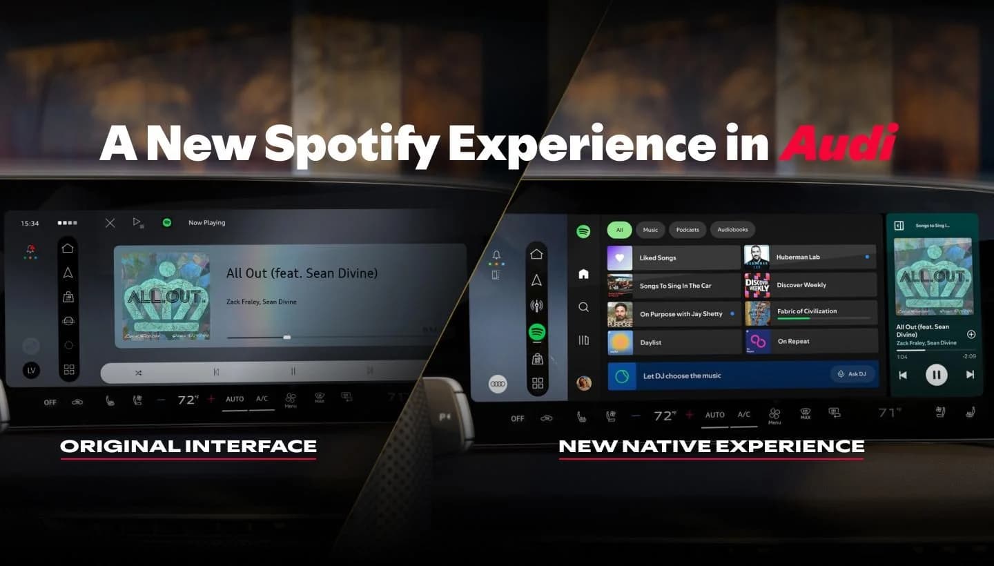 "Spotify" ilk tam yerli avtomobil tətbiqini "Audi" modellərində təqdim edib
