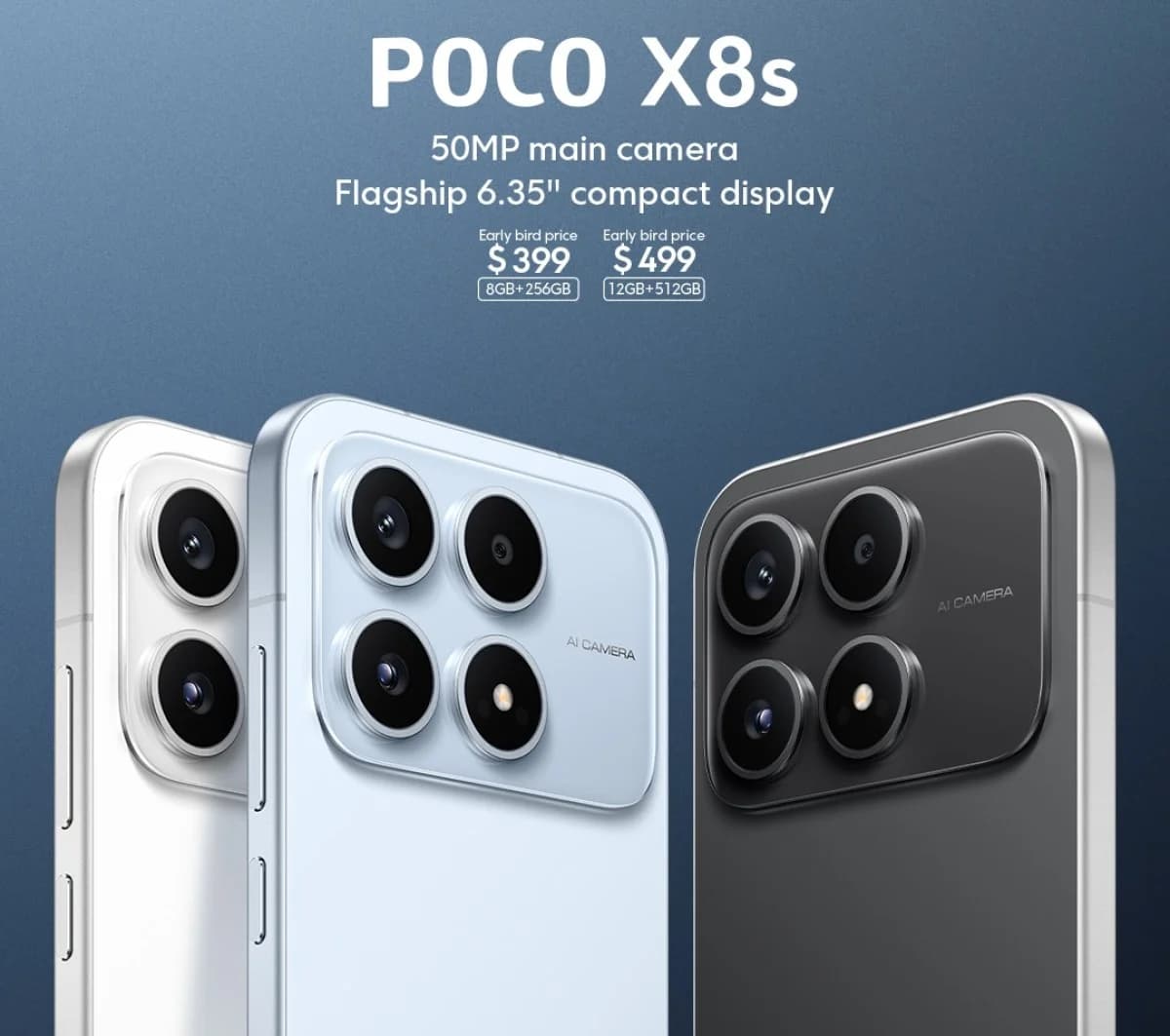"Poco X8s" təqdim edilib: kompakt smartfon "Snapdragon 7 Gen 4" ilə gəlir