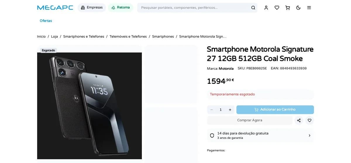 "Motorola Signature 27" və "Razr Flex" Avropa mağazasında qiymətləri ilə görünüb